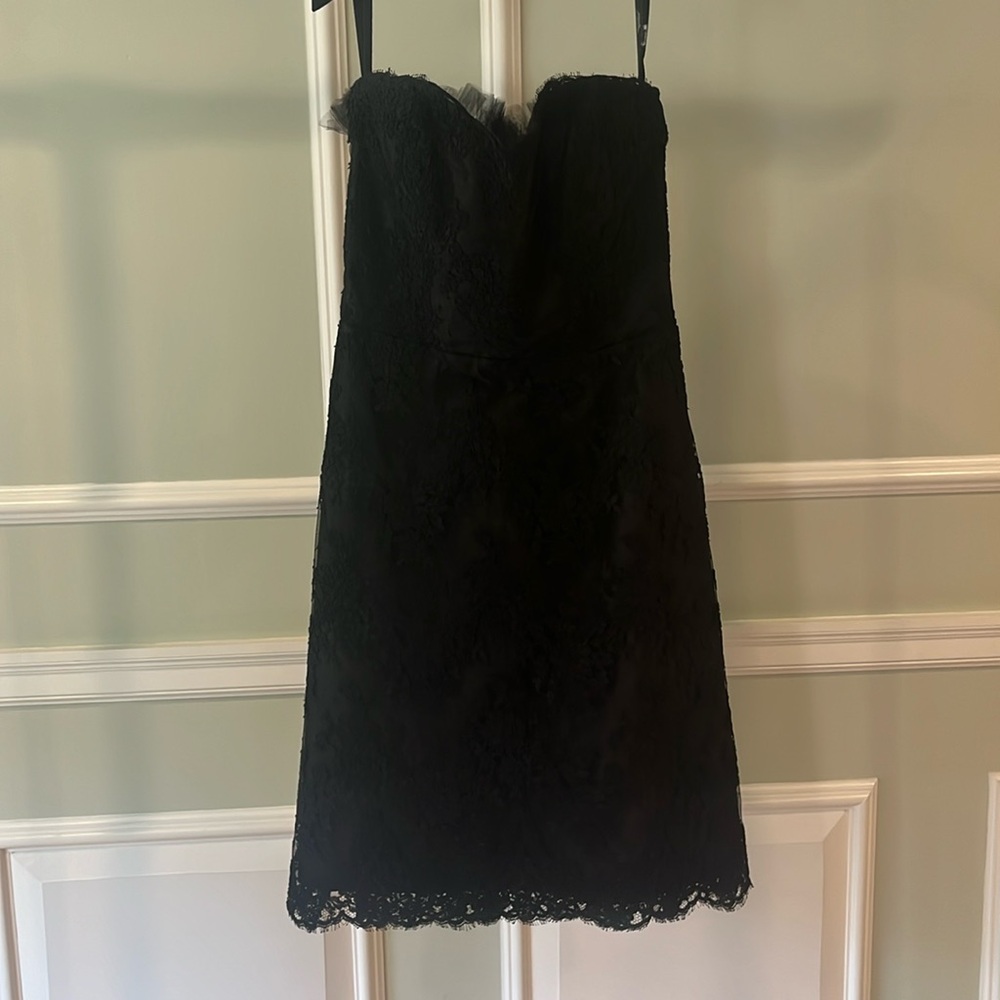 Black lace cocktail dress